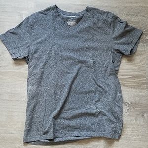 Express Heathered Gray V-Neck Tee Size L